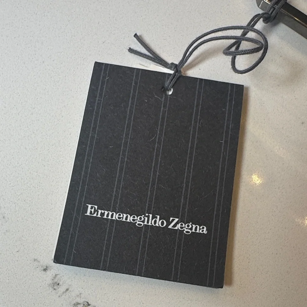 Ermenegildo Zegna Reversible Leather Belt Black & Grey Silver Buckle NWT - Picture 4 of 8